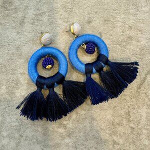 Tuckernuck Blue Birds of Paradise Earrings